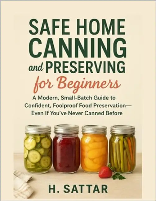 Safe Home Canning and Preserving for Beginners: A Modern, Small-Batch Guide to Confident, Foolproof Food Preservation-Even If You've Never Canned Befo by Sattar, H.