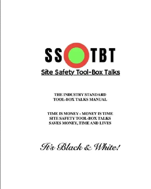 Site Safety Tool-Box Talks: Sstbt by Jay E. M. MacDonald