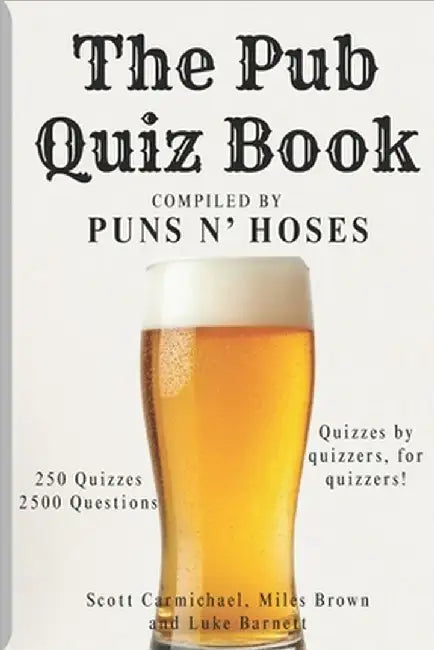 Puns N' Hoses Pub Quiz Book by Brown, Miles