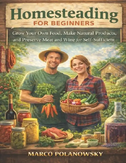 Homesteading for Beginners: Grow Your Own Food, Make Natural Products, and Preserve Meat and Wine for Self-Sufficient Living by Marco Polanowsky