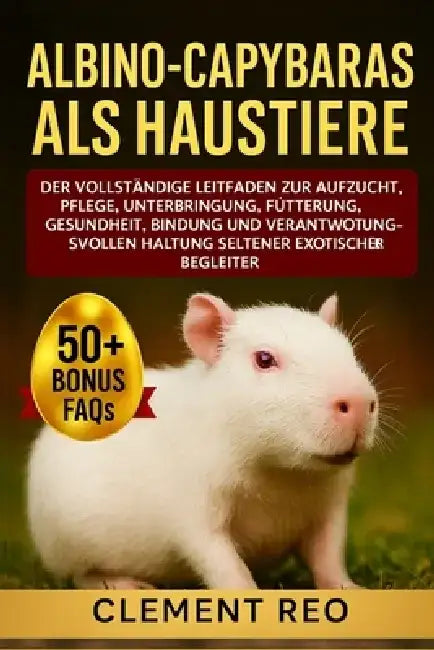 Albino-Capybaras ALS Haustiere: Der vollständige Leitfaden zur Aufzucht, Pflege, Unterbringung, Fütterung, Gesundheit, Bindung und verantwortungsvolle by Clement Reo