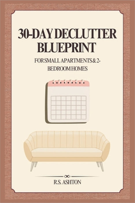 30-Day Declutter Blueprint for Small Apartments & 2-Bedroom Homes: A Step-by-Step Plan to Organize Every Room, Stop Entryway Clutter, and Build a Rent by R. S. Ashton