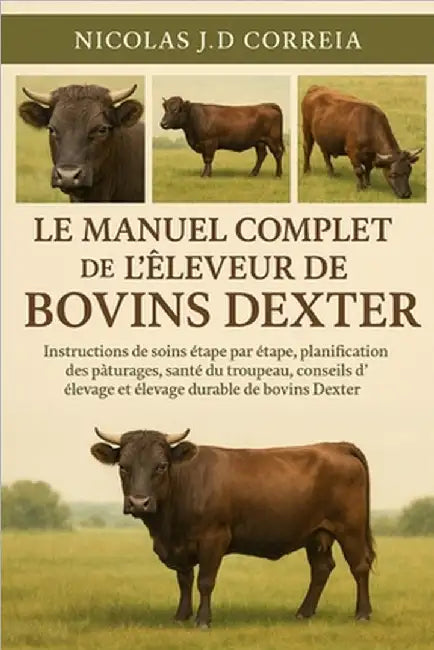Le Manuel Complet de l'Éleveur de Bovins Dexter: Instructions de soins étape par étape, planification des pâturages, santé du troupeau, conseils d'éle by J. D. Correia, Nicolas