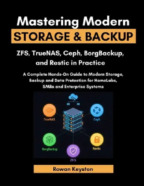 Mastering Modern Storage and Backup: ZFS, TrueNas, Borgbackup & Restic in Practice: A complete Hands-On Guide to Modern Storage, Backup and Data Prote by Rowan Keyston