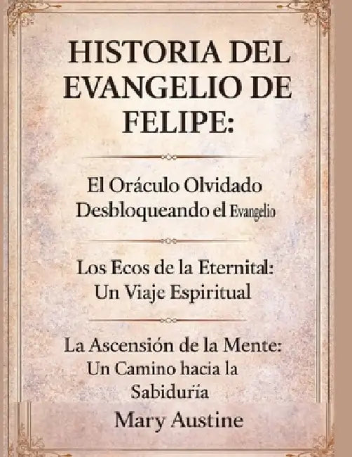 Historia del Evangelio de Felipe: El Oráculo Olvidado Desbloqueando el Evangelio Los Ecos de la Eternidad: Un Viaje Espiritual La Ascensión de la Ment by Mary Austine