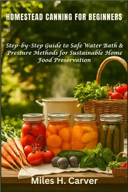 Homestead Canning for Beginners: Step-by-Step Guide to Safe Water Bath & Pressure Methods for Sustainable Home Food Preservation by H. Carver, Miles