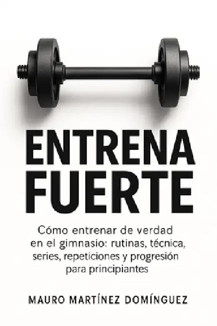 Entrena Fuerte: Cómo entrenar de verdad en el gimnasio: rutinas, técnica, series, repeticiones y progresión para principiantes. by Mauro Martínez Domínguez