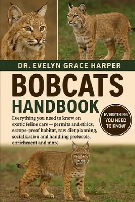 Bobcats Handbook: Everything You Need To Know and Exotic Feline Care - permits and ethics, escape-proof habitat, raw diet planning, socialization and by Evelyn Grace Harper
