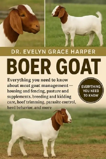Boer Goat: Everything You Need To Know Aboout Meat Goat Management - housing and fencing, pasture and supplements, breeding and kidding care, hoof tri by Evelyn Grace Harper