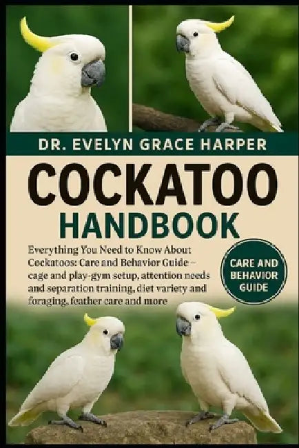 Cockatoo Handbook: Everything You Need to Know, Care and Behavior Guide - cage and play-gym setup, attention needs and separation training, diet varie by Evelyn Grace Harper