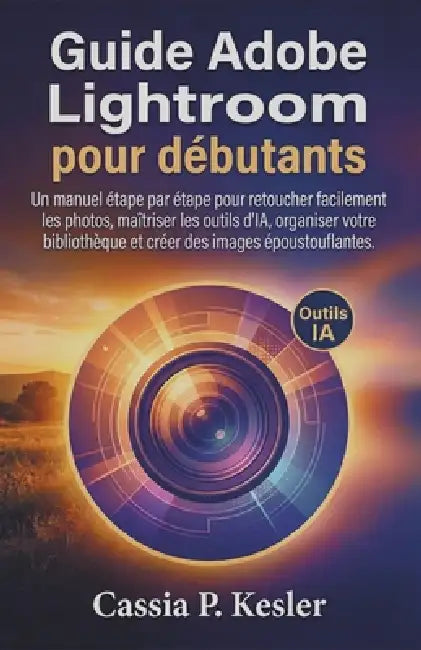 Guide Adobe Lightroom pour débutants: Un manuel étape par étape pour retoucher facilement les photos, maîtriser les outils d'IA, organiser votre bibli by Cassia P. Kesler, Cassia P. Kesler