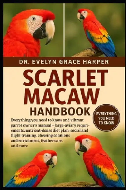 Scarlet Macaw Handbook: Everything You Need to Know and Vibrant Parrot Owner's Manual - large-aviary requirements, nutrient-dense diet plan, social an by Evelyn Grace Harper