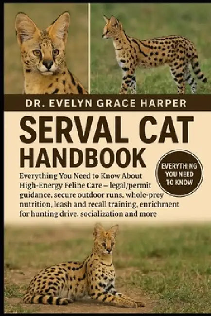 Serval Cat Handbook: Everything You Need to Know About High-Energy Feline Care - legal/permit guidance, secure outdoor runs, whole-prey nutrition, lea by Evelyn Grace Harper