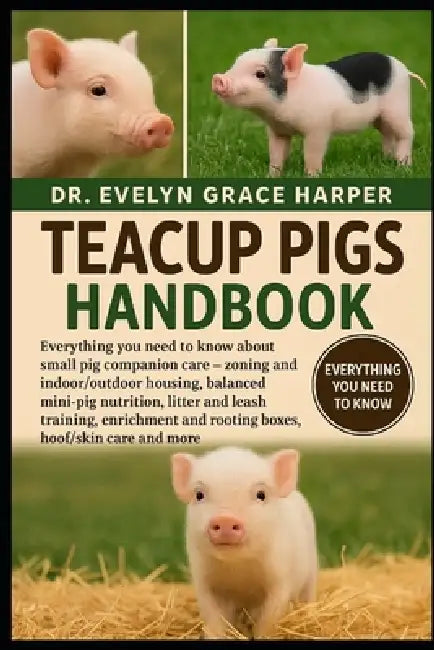 Teacup Pigs Handbook: Everything You Need to Know About Small Pig Companion Care - zoning and indoor/outdoor housing, balanced mini-pig nutrition, lit by Evelyn Grace Harper