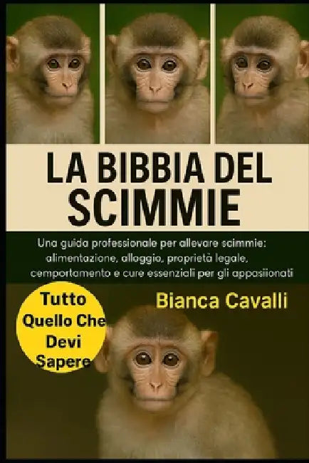 La Bibbia Delle Scimmie: Una guida professionale per allevare scimmie: alimentazione, alloggio, proprietà legale, comportamento e cure essenziali per by Bianca Cavalli