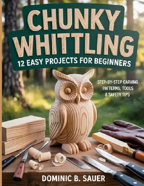 Chunky Whittling: 12 Easy Projects for Beginners: Step-by-Step Carving Patterns, Tools & Safety Tips by Dominic B. Sauer