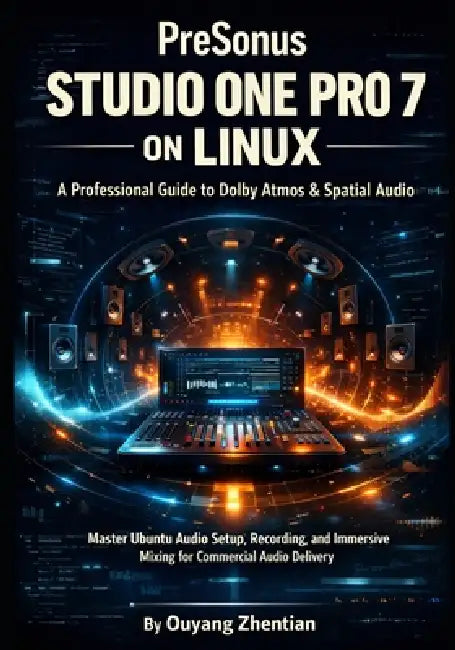 PreSonus Studio One Pro 7 on Linux: A Professional Guide to Dolby Atmos & Spatial Audio: Master Ubuntu Audio Setup workflow, Recording, and Immersive by Ouyang Zhentian