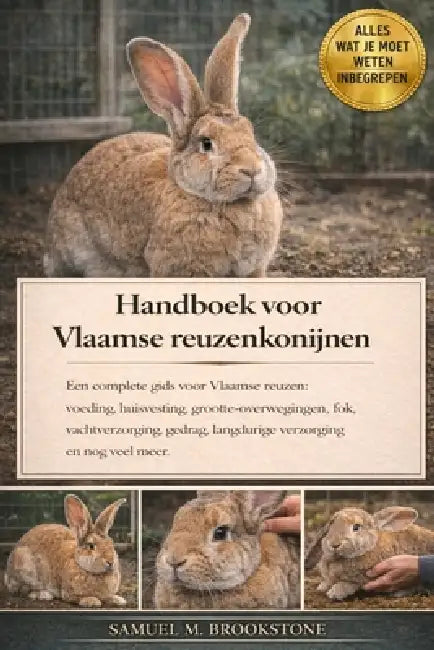Handboek voor Vlaamse reuzenkonijnen: Een complete gids voor Vlaamse reuzen: voeding, huisvesting, grootte-overwegingen, fok, vachtverzorging, gedrag, by Samuel M. Brookstone