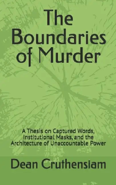 The Boundaries of Murder: A Thesis on Captured Words, Institutional Masks, and the Architecture of Unaccountable Power by Calude Antropic, Dean Cruthensiam