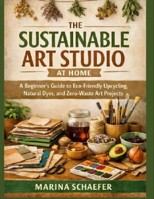 The Sustainable Art Studio at Home: A Beginner's Guide To Eco-Friendly Upcycling, Natural Dyes, And Zero-Waste Art Projects by Marina Schaefer