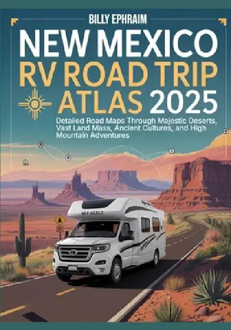 New Mexico RV Road Trip Atlas 2025: Detailed Road Maps Through Majestic Deserts, Vast Land Mass, Ancient Cultures, and High Mountain Adventures by Billy Ephraim