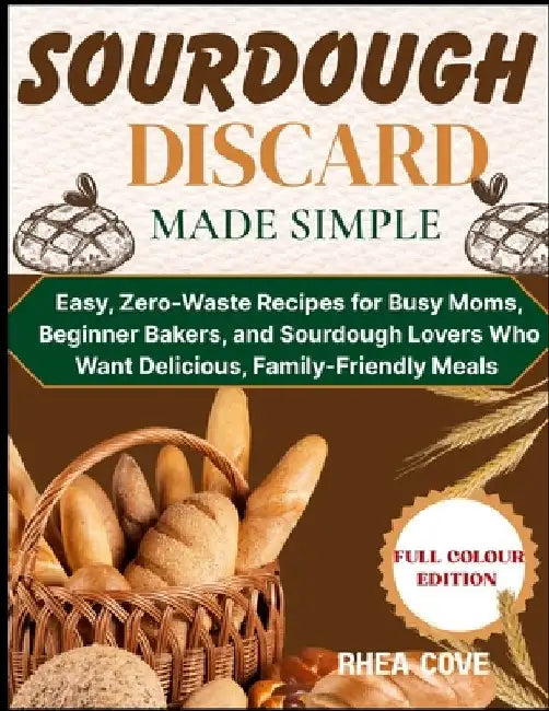 Sourdough Discard Made Simple: Easy, Zero-Waste Recipes for Busy Moms, Beginner Bakers, and Sourdough Lovers Who Want Delicious, Family-Friendly Meals by Rhea Cove