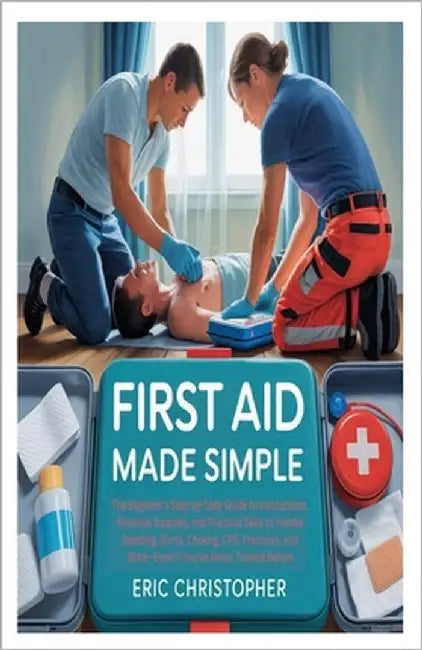 First Aid Made Simple: The Beginner's Step-by-Step Guide to Instructions, Essential Supplies, and Practical Skills to Handle Bleeding, Burns, Choking, by Christopher, Eric