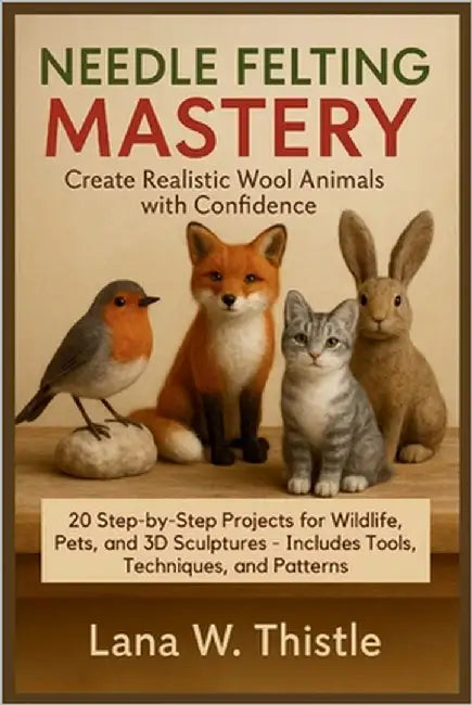 Needle Felting Mastery: Create Realistic Wool Animals with Confidence: 20 Step-by-Step Projects for Wildlife, Pets, and 3D Sculptures - Includes Tools by Thistle, Lana W.