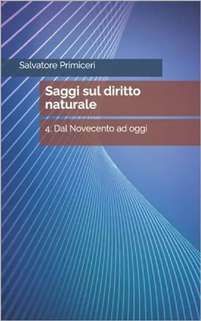 Saggi sul diritto naturale: 4. Dal Novecento ad oggi by Primiceri, Salvatore