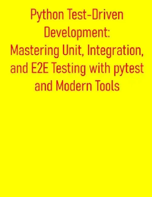 Python Test-Driven Development: Mastering Unit, Integration, and E2E Testing with pytest and Modern Tools: A Practical Guide to Build High-Quality App by Pythquill Publishing
