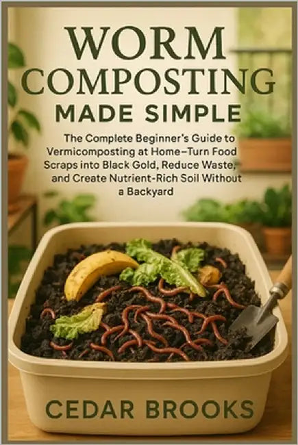 Worm Composting Made Simple: The Complete Beginner's Guide to Vermicomposting at Home-Turn Food Scraps into Black Gold, Reduce Waste, and Create Nutri by Brooks, Cedar