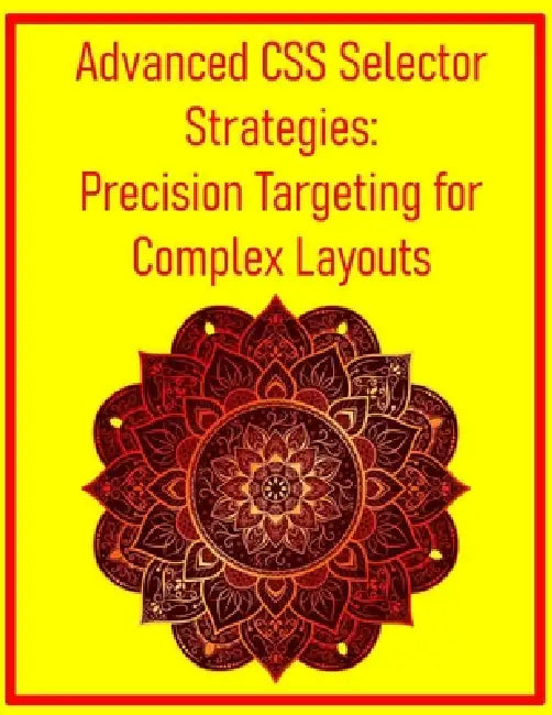 Advanced CSS Selector Strategies: Precision Targeting for Complex Layouts: Master: has(),: is(),: where(), and Combinators for Efficient and Powerful by Pythquill Publishing