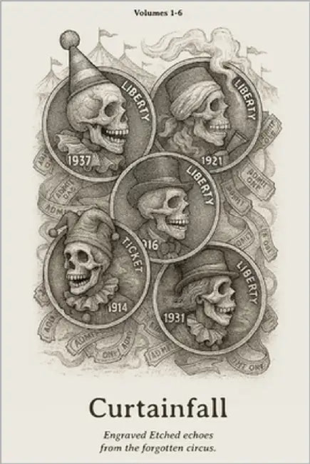 Curtainfall: Engraved Etched echoes from the forgotten circus. by Rustfetish
