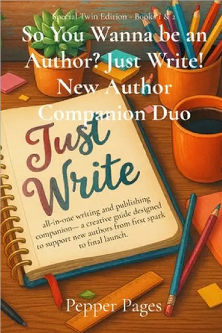 So You Wanna be an Author? Just Write! New Author Companion Duo: all-in-one writing and publishing companion-a creative guide designed to support new by Pepper Pages