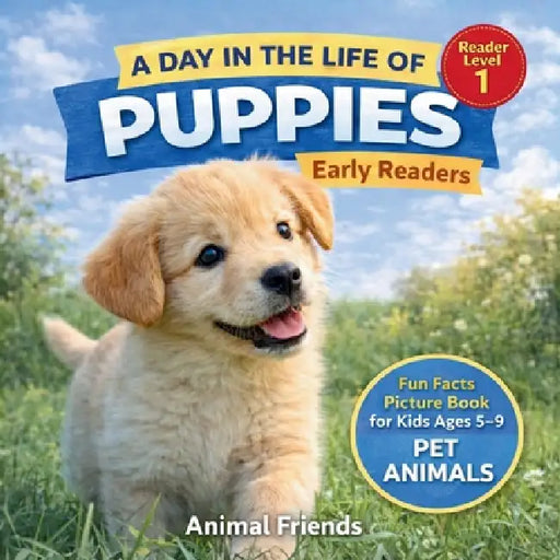 Puppies: Fun Facts Nonfiction Picture Book for Early Readers, Classrooms, and Homeschool Kids Ages 5-9 by Animal Friends
