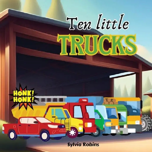 Ten Little Trucks: A Counting Book. Learn to Count from 1 to 10 for Toddlers and Kids in Kindergarten or Preschool by Sylvia Robins