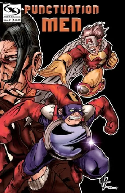 Punctuation Men: Issue #1 - Restored Edition: An Indie Superhero Satire Featuring Heroes Based on Punctuation Marks by Landon Huber, Jared Payne, Rick Gordon