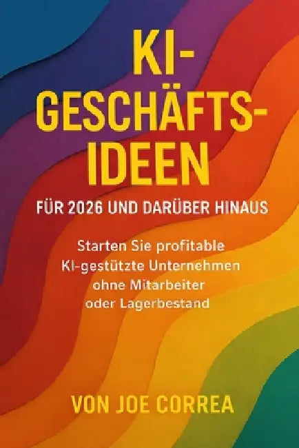 Ki-Geschäftsideen Für 2026 Und Darüber Hinaus: Starten Sie profitable KI-gestützte Unternehmen ohne Mitarbeiter oder Lagerbestand by Joe Correa
