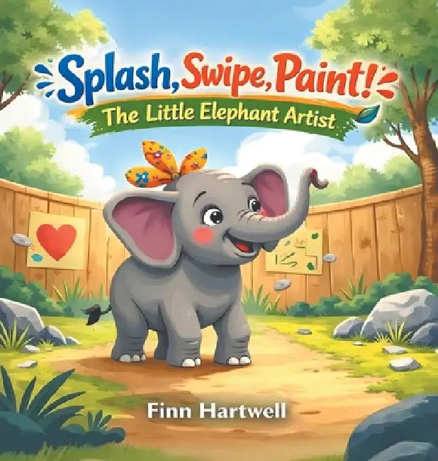 Splash, Swipe, Paint! The Little Elephant Artist: A Sweet Picture Book About Self-Expression and Believing in Yourself for Kids Ages 3-5 by Finn Hartweel