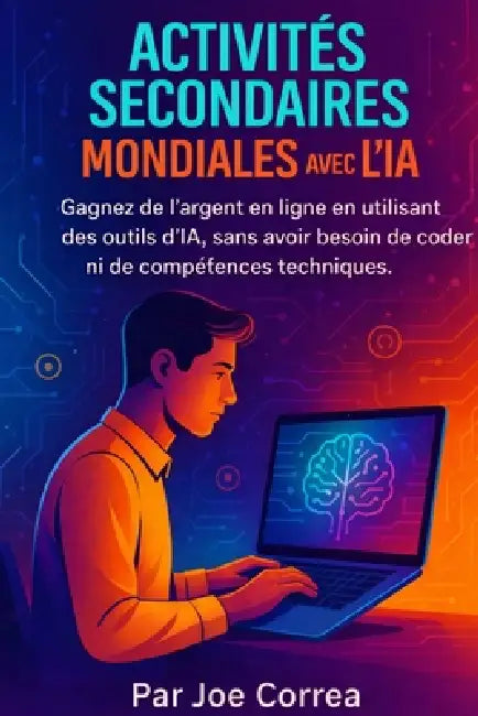 Activités Secondaires Mondiales avec l'IA: Gagnez de l'argent en ligne en utilisant des outils d'IA, sans avoir besoin de coder ni de compétences tech by Joe Correa