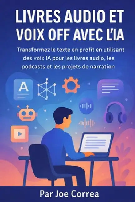 Livres audio et voix off avec l'IA: Transformez le texte en profit en utilisant des voix IA pour les livres audio, les podcasts et les projets de narr by Joe Correa