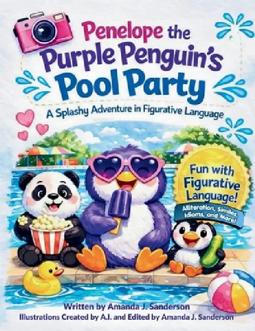 Penelope the Purple Penguin's Pool Party: A Splashy Adventure in Figurative Language by Amanda J. Sanderson