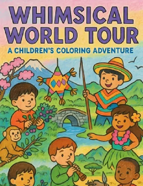 Whimsical World Tour: A Children's Coloring Adventure! by Finnian Glynn