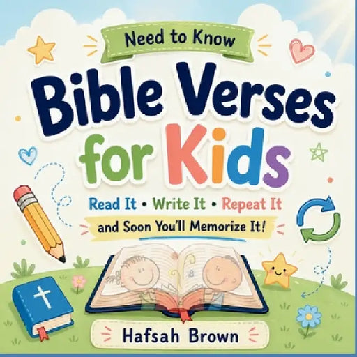 Need to Know Bible Verses for Kids: Read It, Write It, Repeat It and soon You'll Memorize It! by Hafsah Brown
