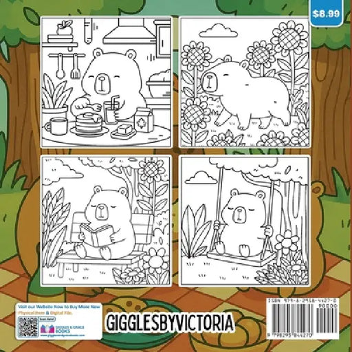 Capy Moments Bold and Easy Coloring Book by Giggles &. Grace Books