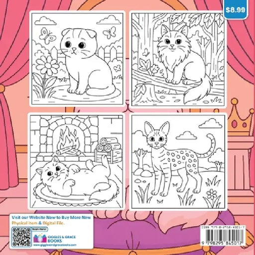 Meow Moments Bold and Easy Coloring Book by Giggles &. Grace Books