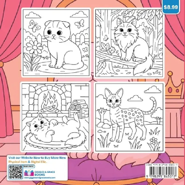 Meow Moments Bold and Easy Coloring Book by Giggles &. Grace Books
