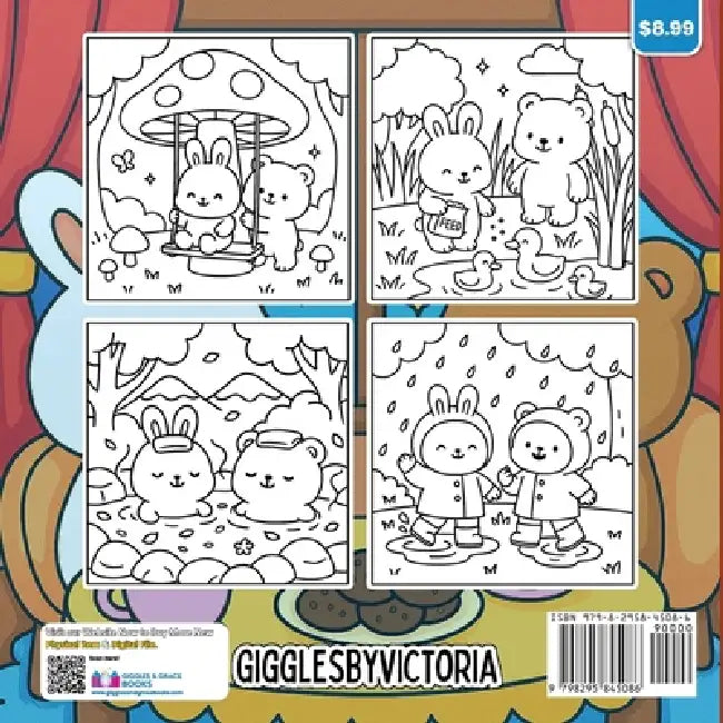 Cute Friends Bold and Easy Coloring Book by Giggles &. Grace Books