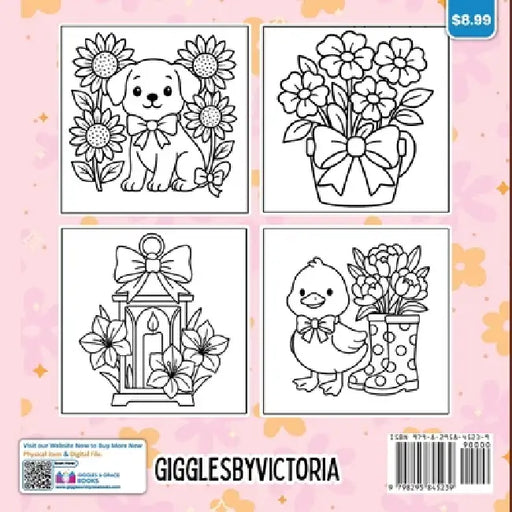 Petals & Ribbons Bold and Easy Coloring Book by Giggles &. Grace Books