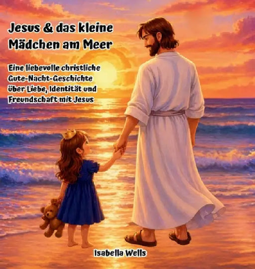 Jesus & das kleine Mädchen am Meer: Eine liebevolle christliche Gute-Nacht-Geschichte über Liebe, Identität und Freundschaft mit Jesus by Isabella Wells